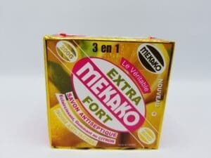 A box of mekko fort is shown in this picture.