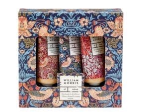 A box of three different types of body lotions.