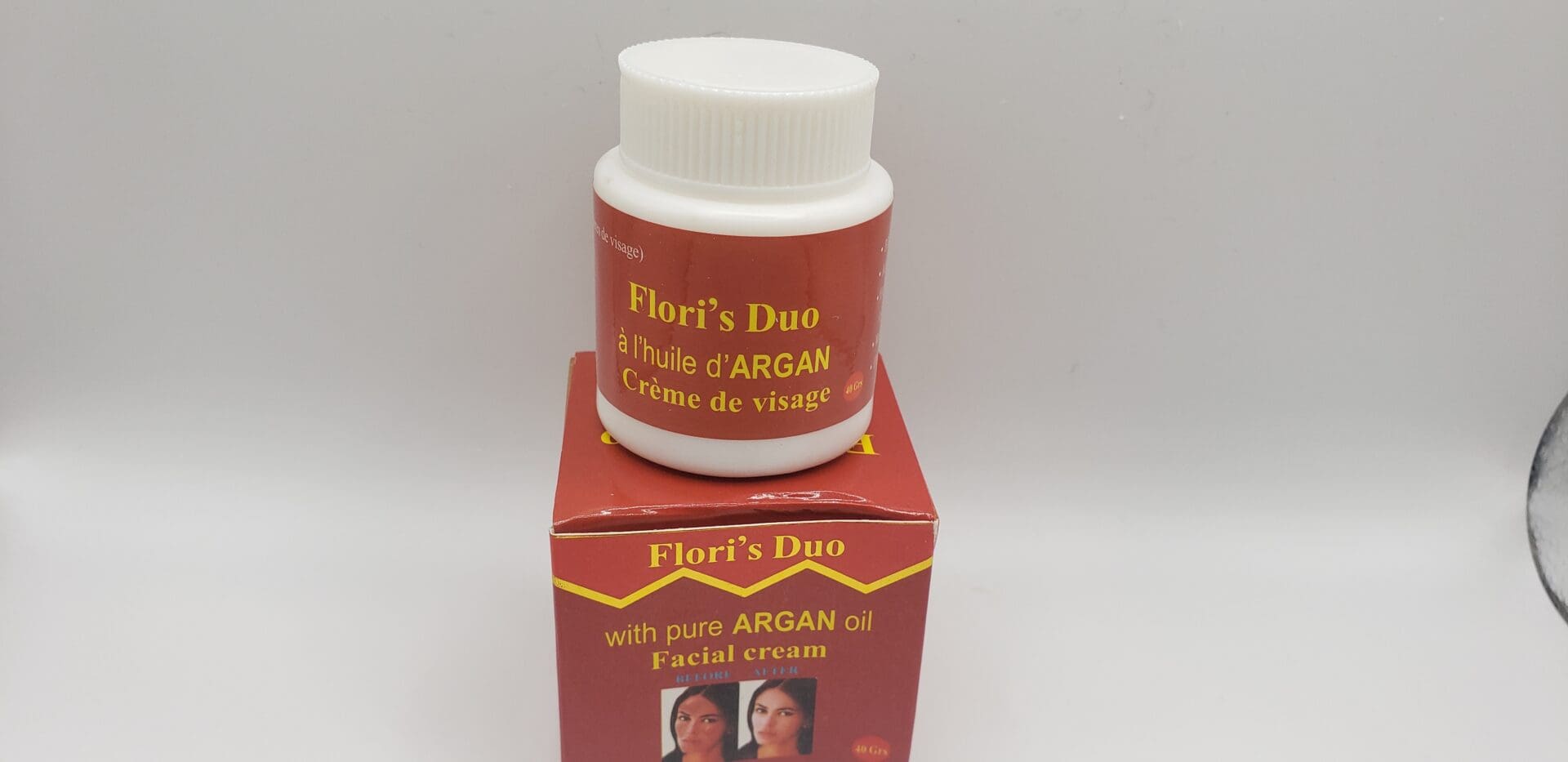 Flori's Duo with Pure Argan Oil Facial Cream for Dark Spot Removal (40g) Set of 2 - Image 4